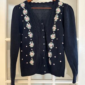 Vintage Grandma-Core Cottage-Core Knit Sweater